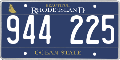 RI license plate 944225
