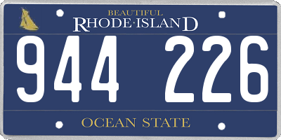 RI license plate 944226