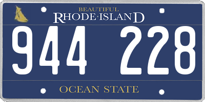RI license plate 944228