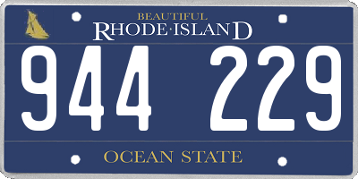 RI license plate 944229