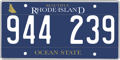 RI license plate 944239