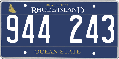RI license plate 944243