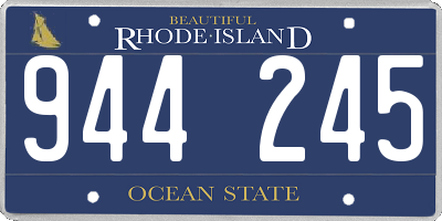 RI license plate 944245