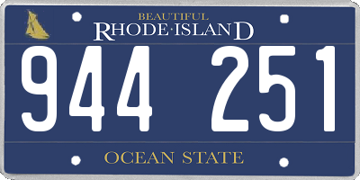 RI license plate 944251