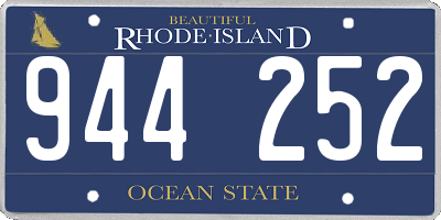 RI license plate 944252