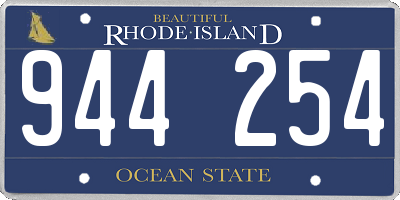 RI license plate 944254