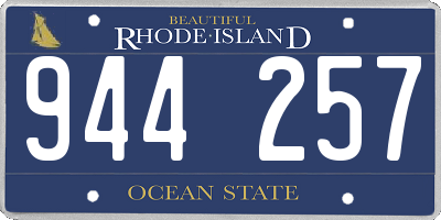 RI license plate 944257