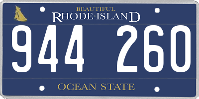 RI license plate 944260