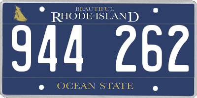 RI license plate 944262