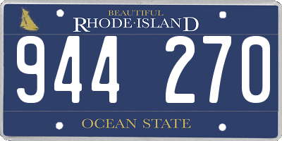 RI license plate 944270