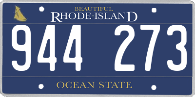 RI license plate 944273