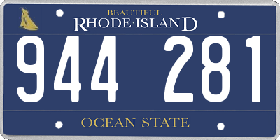 RI license plate 944281