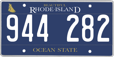 RI license plate 944282