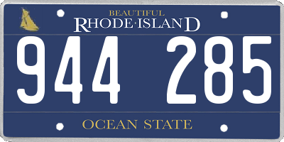 RI license plate 944285