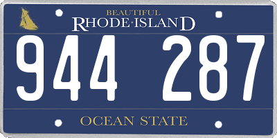 RI license plate 944287