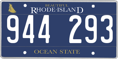 RI license plate 944293