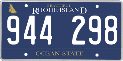 RI license plate 944298