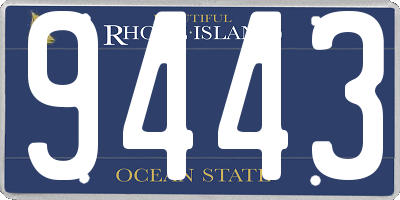 RI license plate 9443