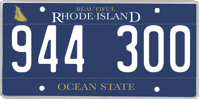 RI license plate 944300