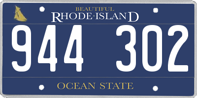 RI license plate 944302