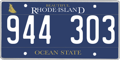 RI license plate 944303