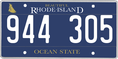 RI license plate 944305