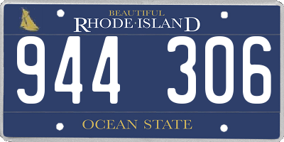 RI license plate 944306