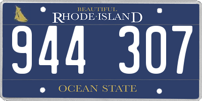 RI license plate 944307