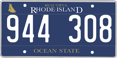 RI license plate 944308