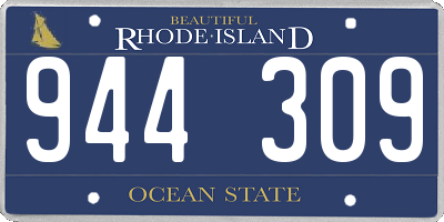 RI license plate 944309