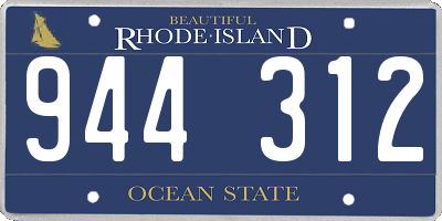 RI license plate 944312