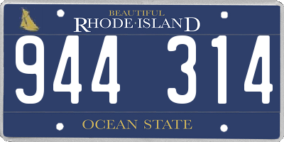 RI license plate 944314