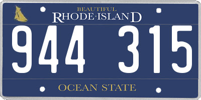 RI license plate 944315