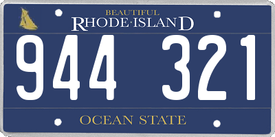 RI license plate 944321