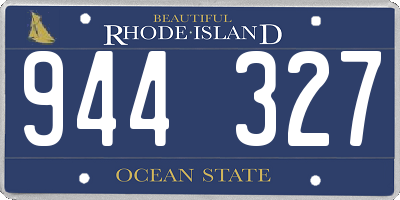 RI license plate 944327