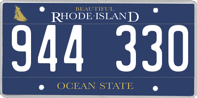RI license plate 944330