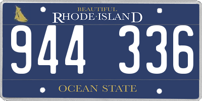 RI license plate 944336