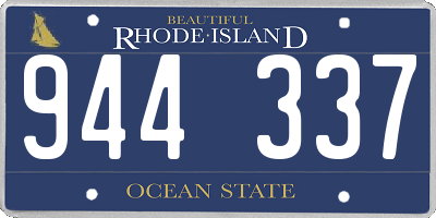 RI license plate 944337