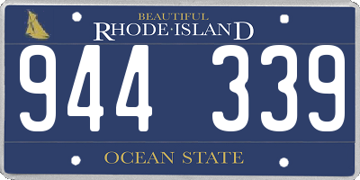 RI license plate 944339