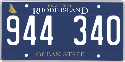 RI license plate 944340