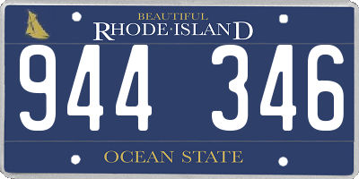 RI license plate 944346