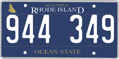 RI license plate 944349