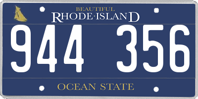 RI license plate 944356