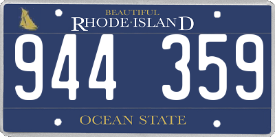 RI license plate 944359