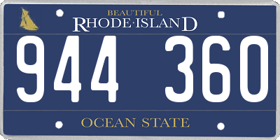 RI license plate 944360