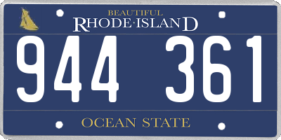 RI license plate 944361