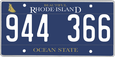 RI license plate 944366