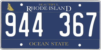 RI license plate 944367