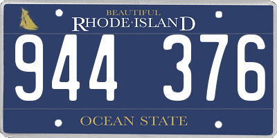 RI license plate 944376