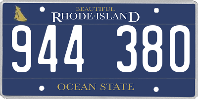 RI license plate 944380